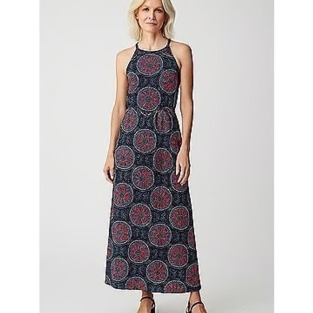 Like New French Grey Nichelle Knit Halter Maxi Dress